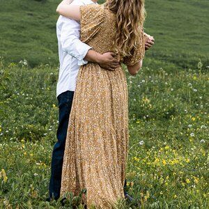 Bella Ella Hey There Delilah Floral Maxi Dress Dark Yellow